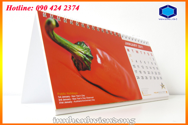 print desktop calendar in Ha Noi